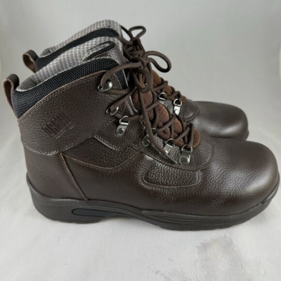 Drew Rockford Steel Toed Waterproof Work Boot Dark Brown (Size 8.5 4W) - Picture 1 of 6